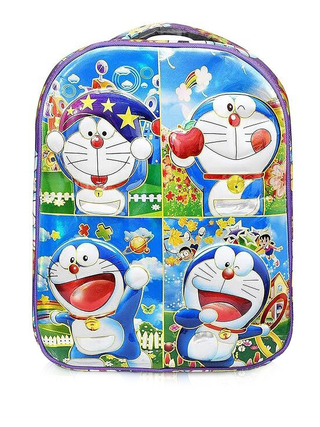 Stylbase Unisex Doremon Embellished Zip Casual Backpack