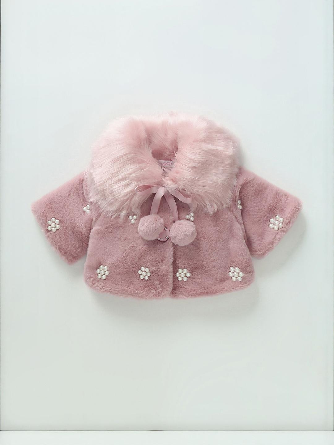 Hopscotch Girls Knitted Sequin Embellished Fleece Jacket