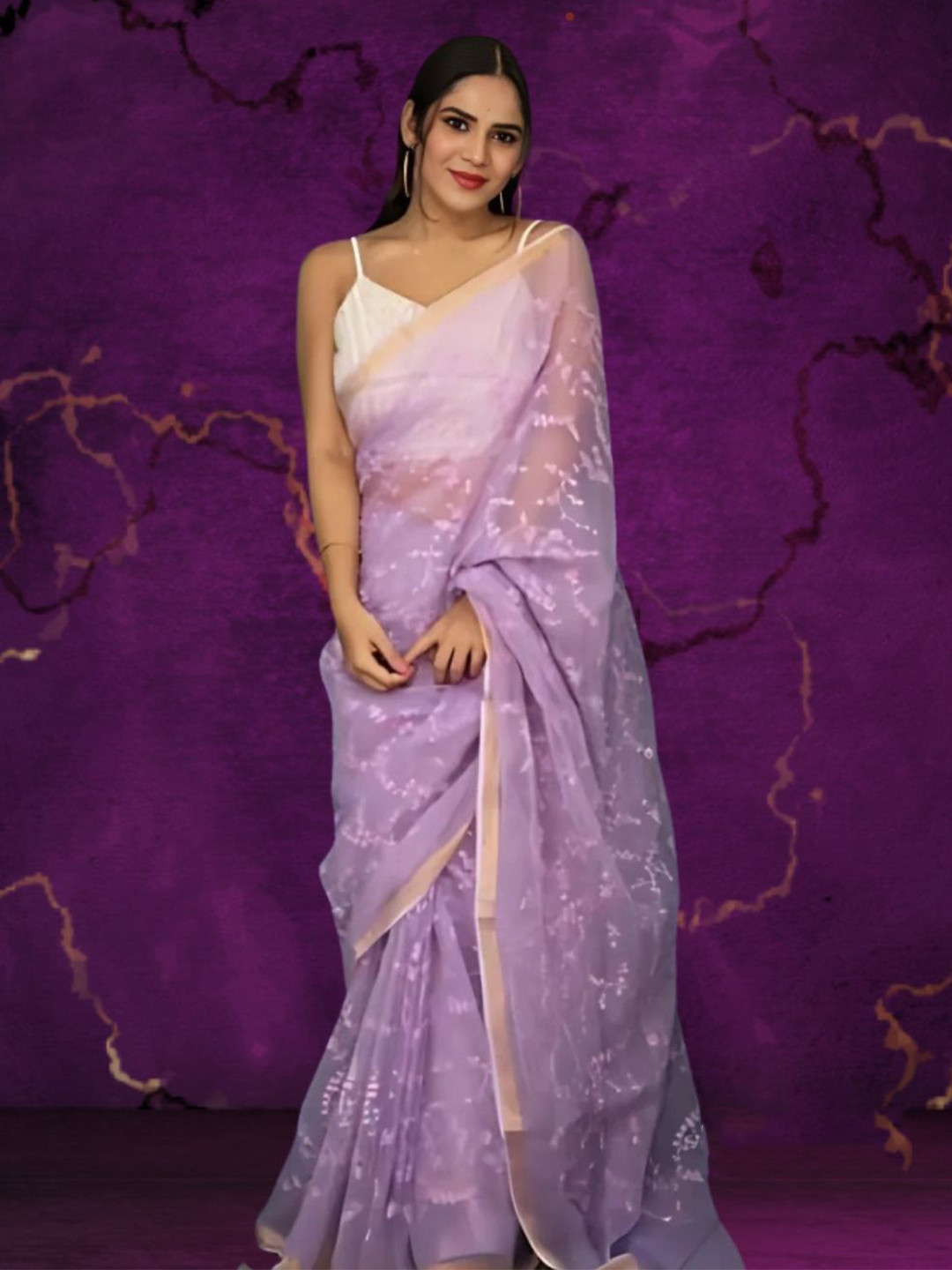 mrujaa Embellished Embroidered Kota Saree