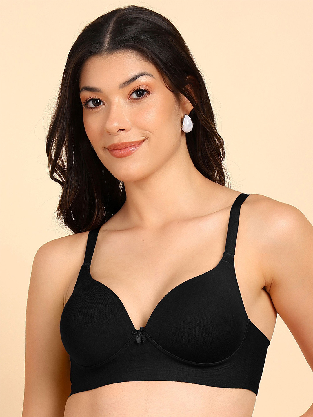 Tweens Cotton Maximiser Non-wired Push-Up Bonded Bra with 3/4th Coverage