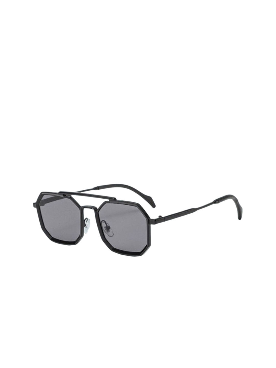 SPADEACES Unisex Other Sunglasses with UV Protected Lens FULL BLACK HEXAGUN- 516