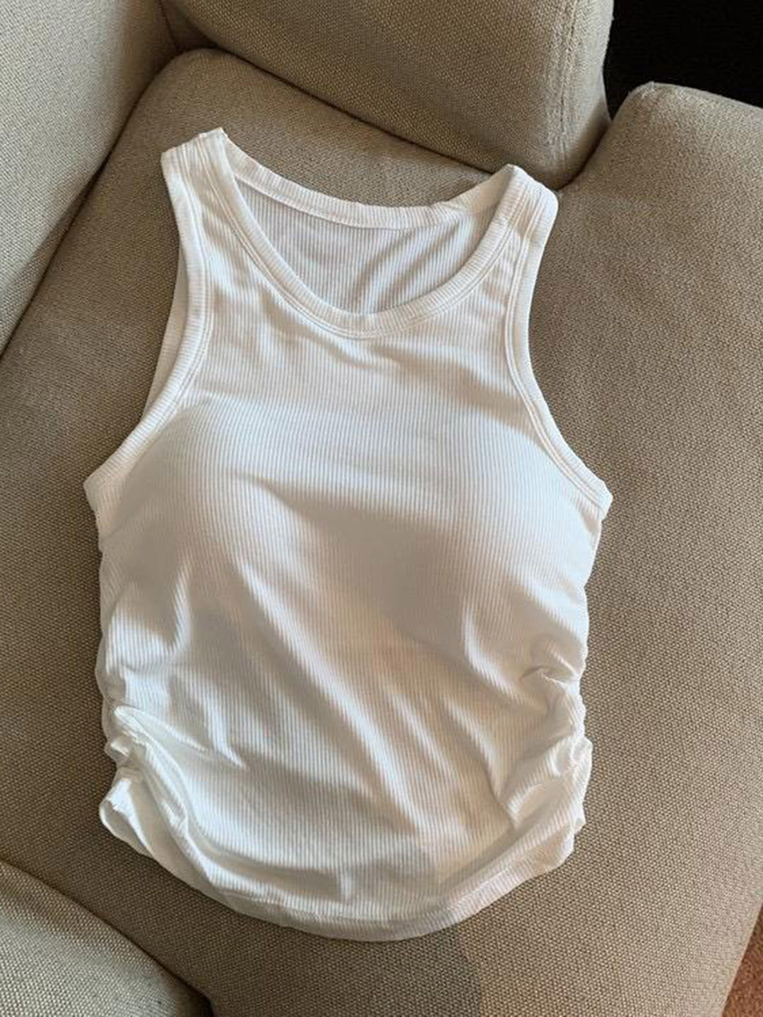 Miss Mosa By Akanksha  Women White Amana Tank Tops With Inbuilt Bra