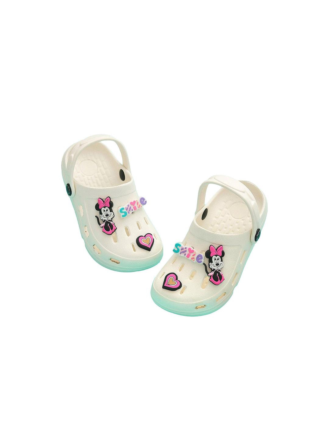 Hopscotch Girls Minnie Mouse Textured PU Clogs