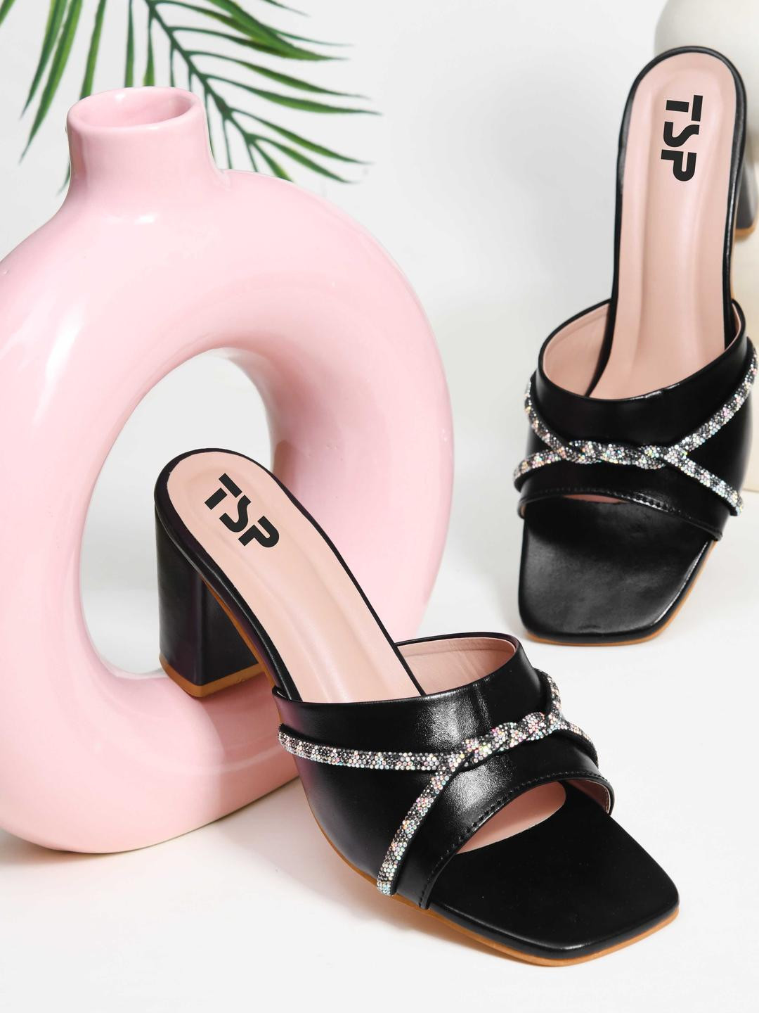 THE STHAPAK BLESS YOUR FEET Women Embellished High-Top Block Heels