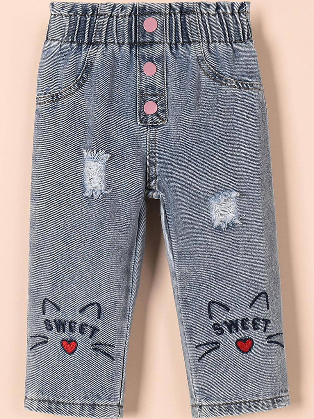 Hopscotch Kitty Embroidered Jeans