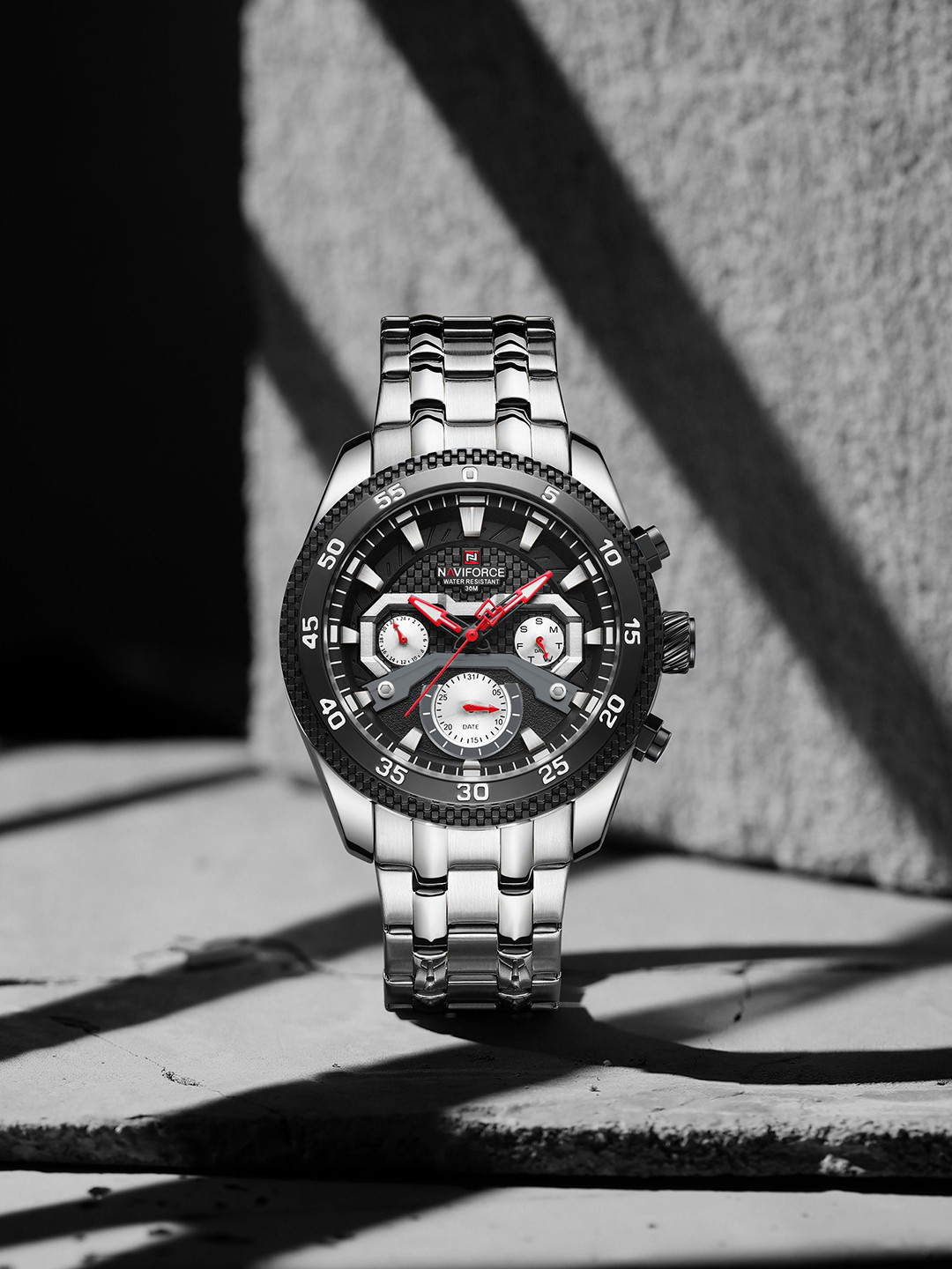 Naviforce Men Patterned Dial & Bracelet Style Straps Analogue Watch NF9222_S B