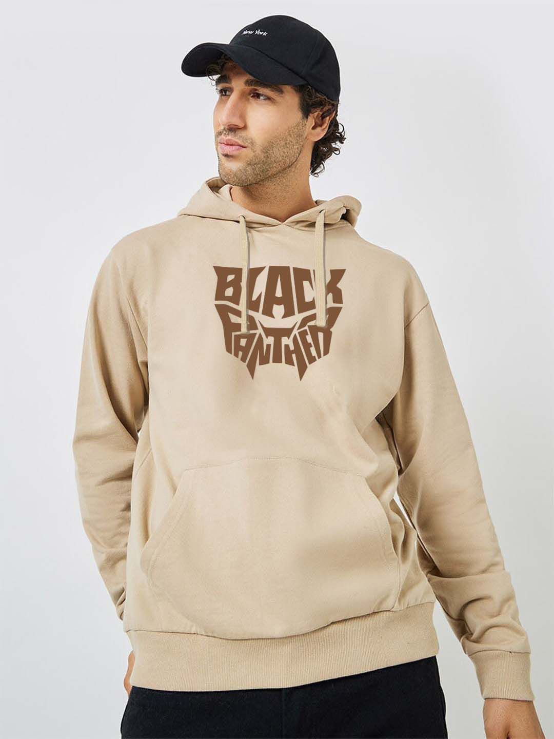 Organic Chics Men Printed Hooded Pullover Sweatshirt With Therma-Fit Technology