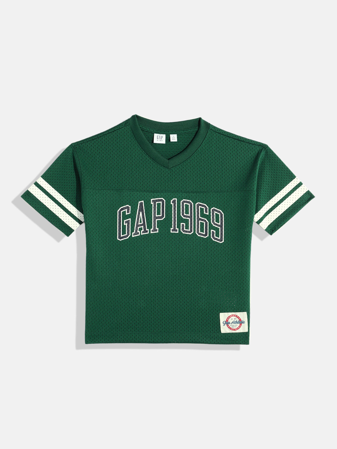 GAP Boys Brand Logo Printed V-Neck T-shirt