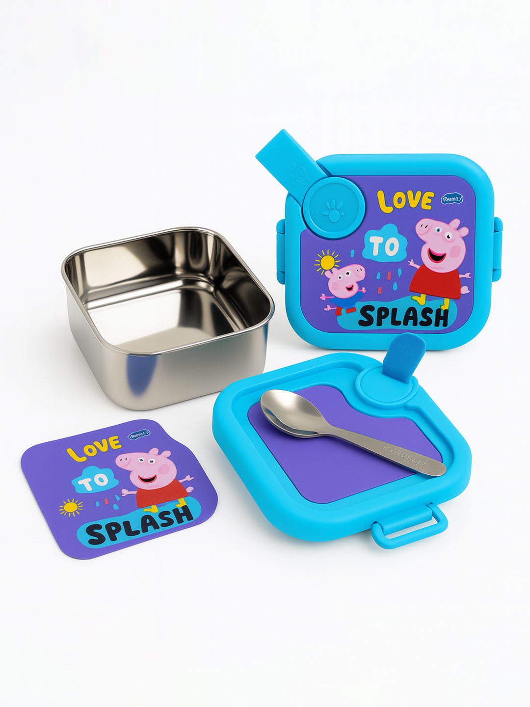 Rabitat Lunchmate Mini Purple & Blue Airtight Leakproof Stainless Steel Lunch Box 500ml