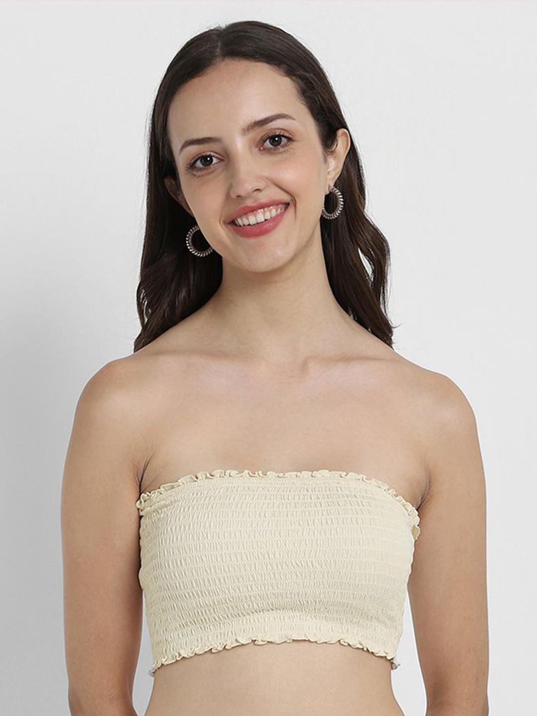 AMERICAN EAGLE OUTFITTERS Women Strapless Cotton Crop Top