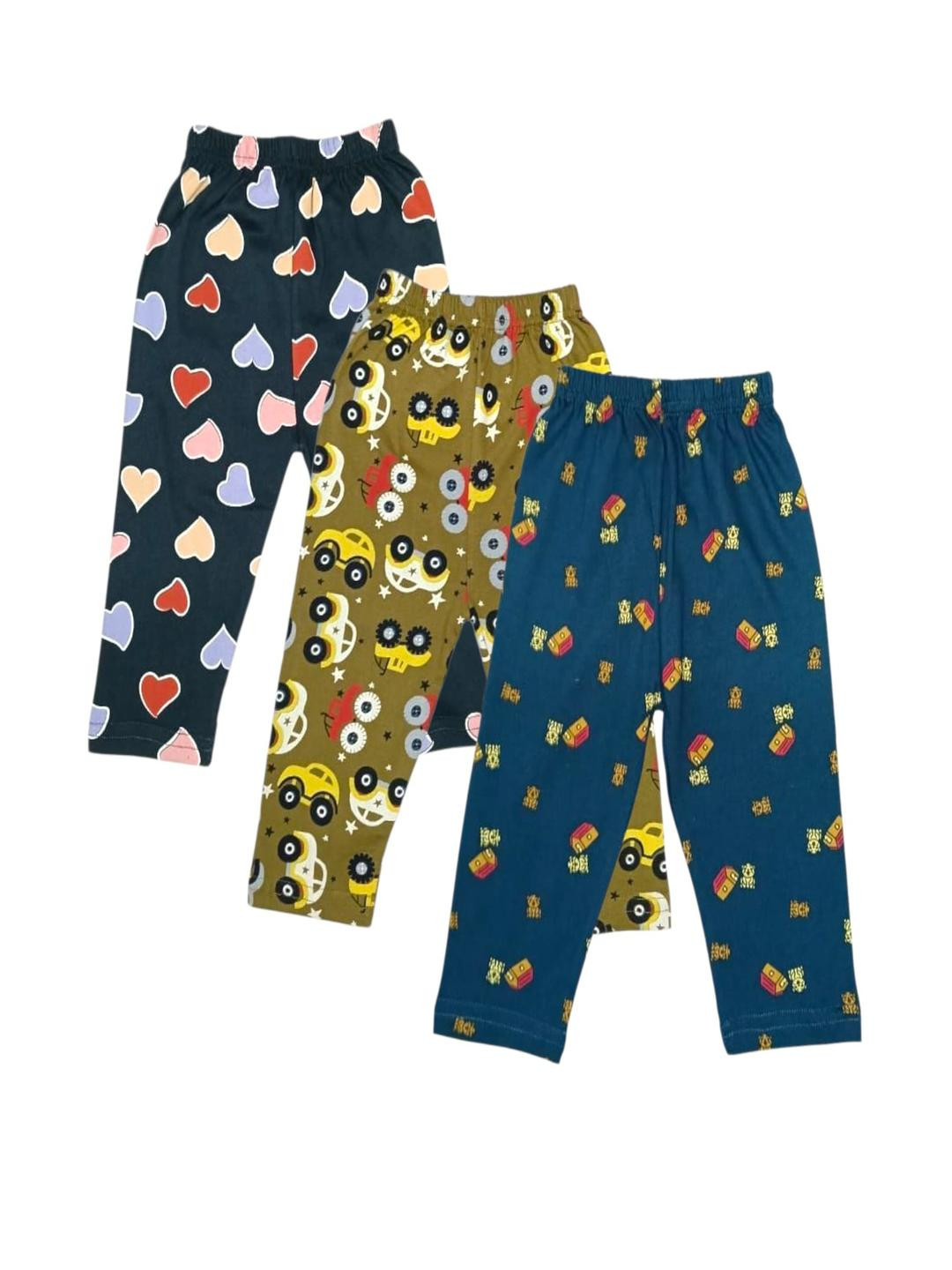 kidonic Kids Pack of 3 Printed Cotton Pyjamas