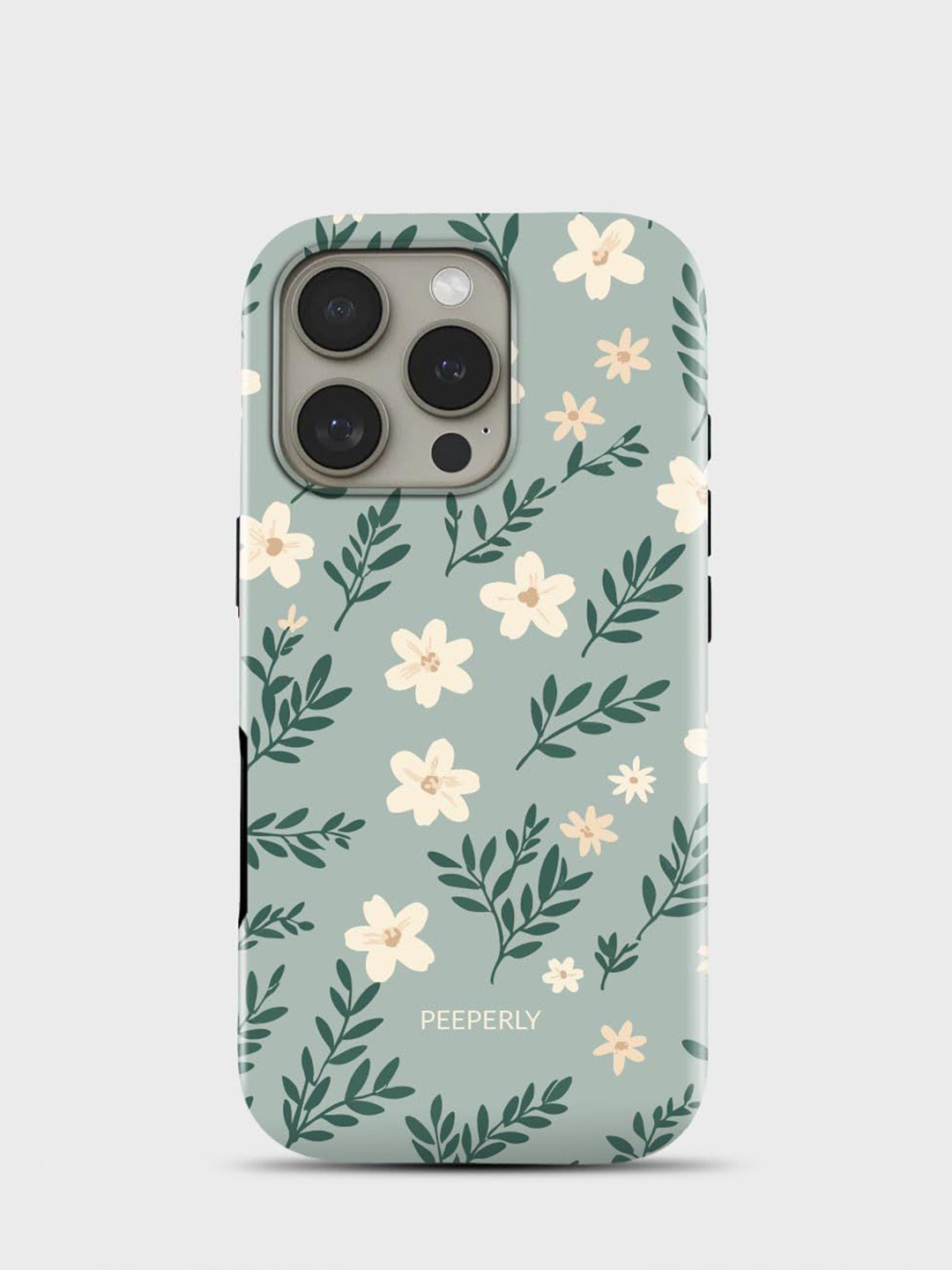 PEEPERLY Women Amalfi Coast Floral Printed Impact Resistant iPhone 14 Crystal Back Case