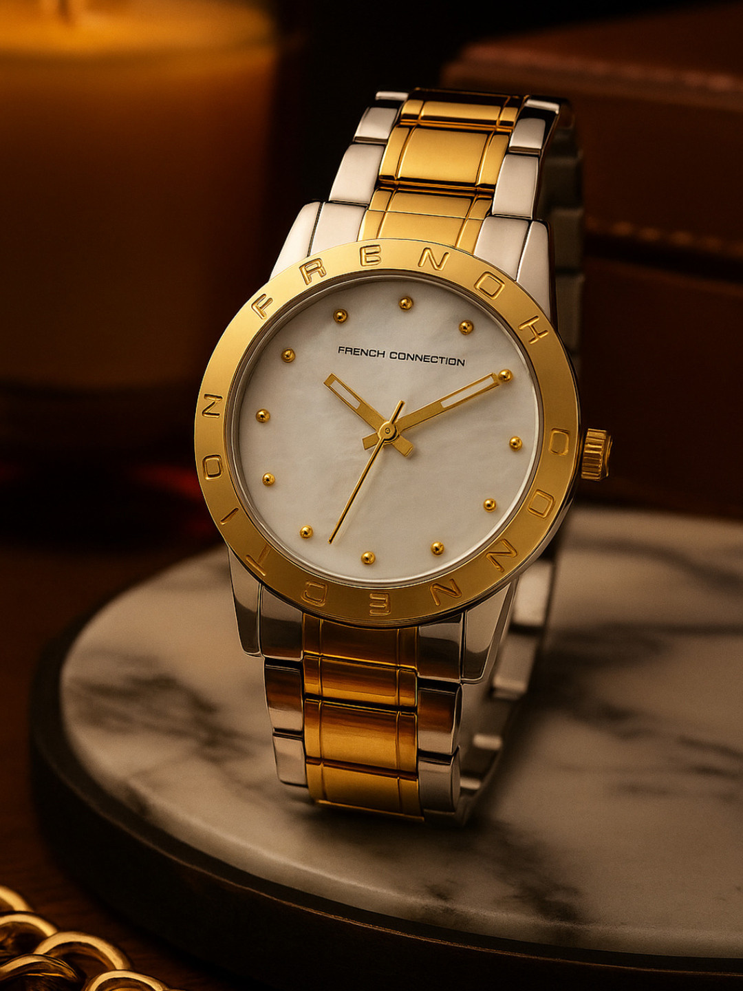 French Connection Fall Winter 25 Women Stainless Steel Straps Analogue Watch FCU8TM