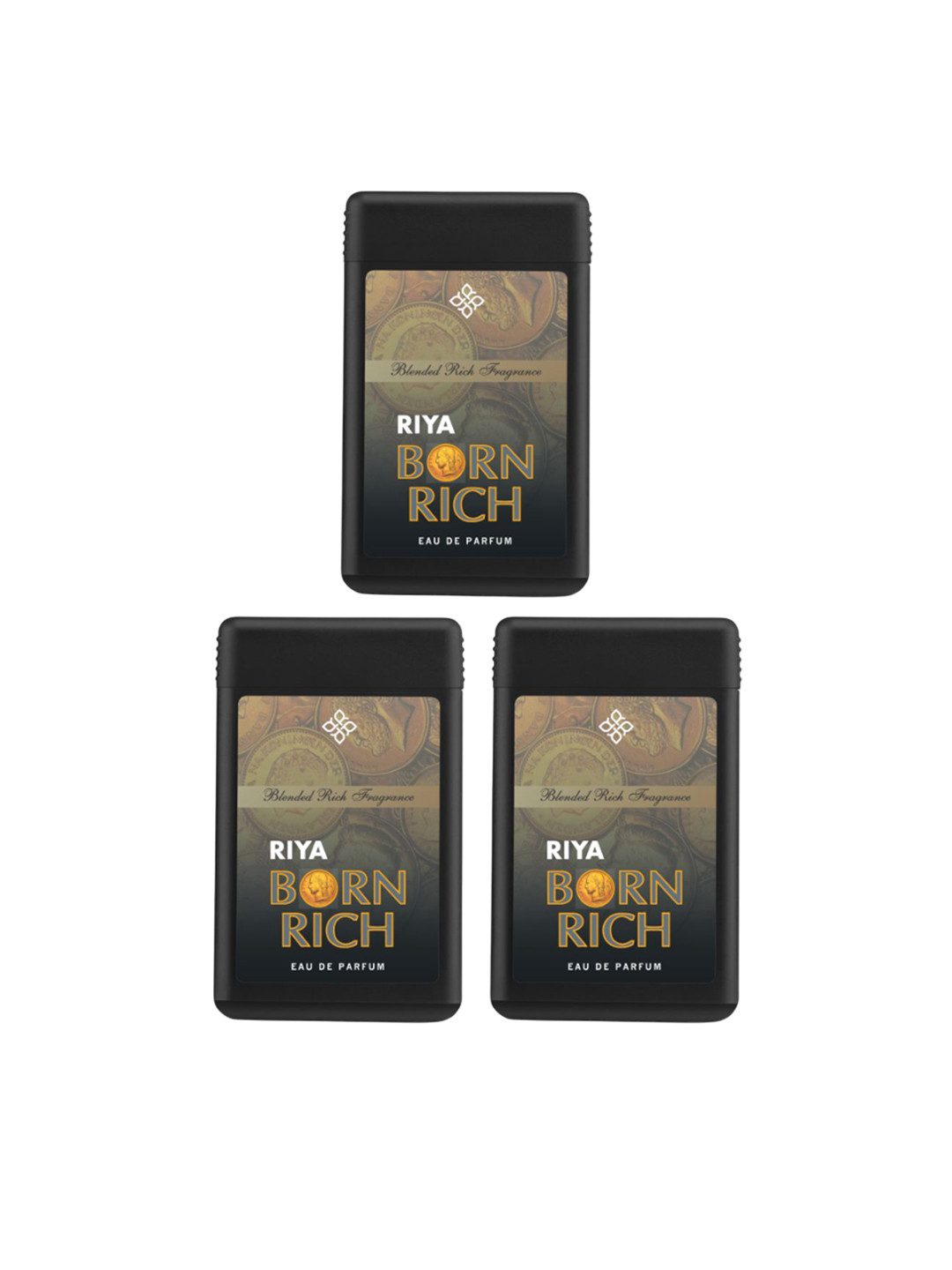 RIYA Men Set Of 3 Born Rich Long Lasting Eau de Parfum - 18 ml Each