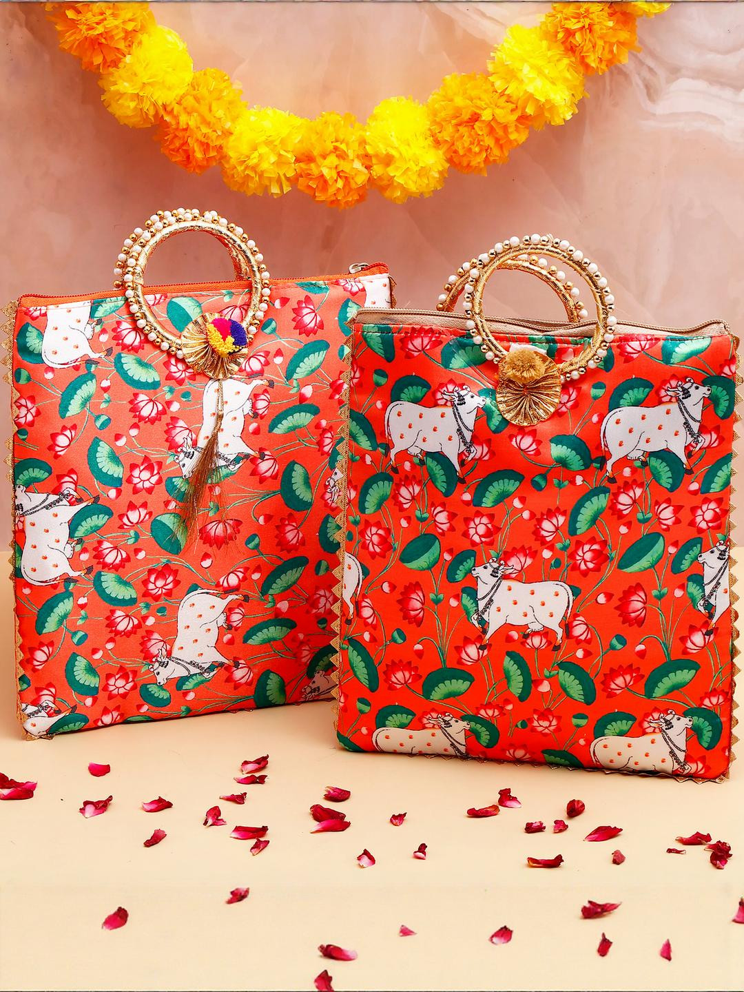 Archies Animal Printed Handheld Bag