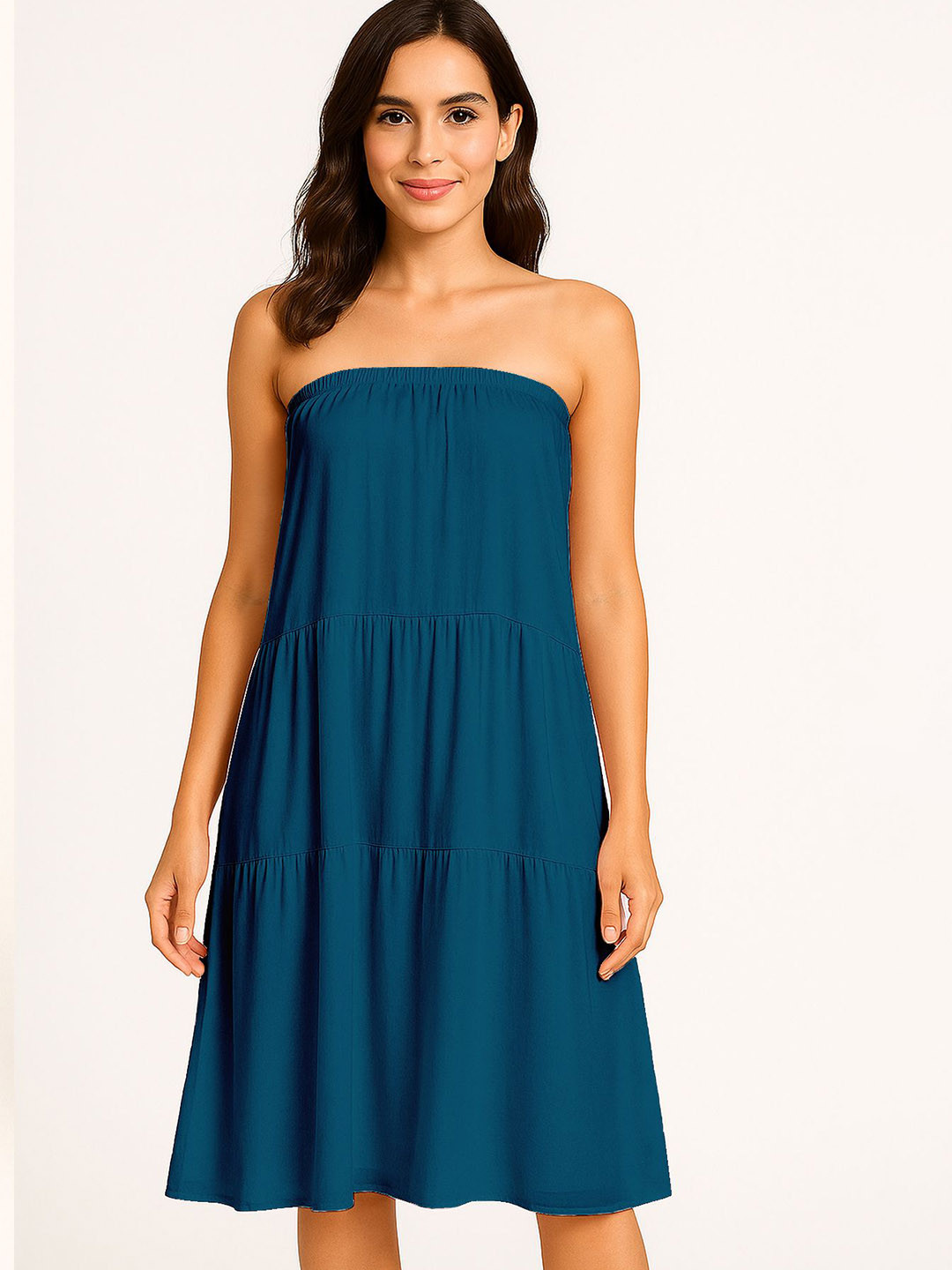 Moomaya Flowy Tiered Maxi Skirt