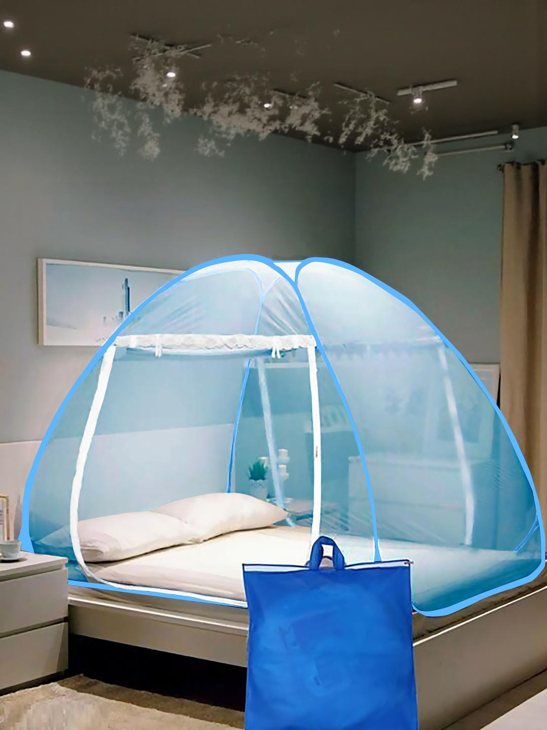 NP-HVRD Blue & White King Size Tent Mosquito Net