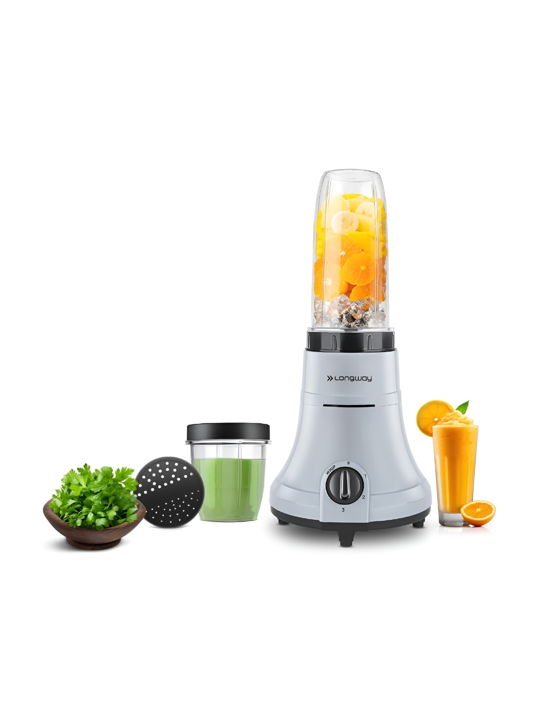 Longway Grey 2025 Plastic Wet And Dry Grinder With Juicer Juicer Mixer Grinder