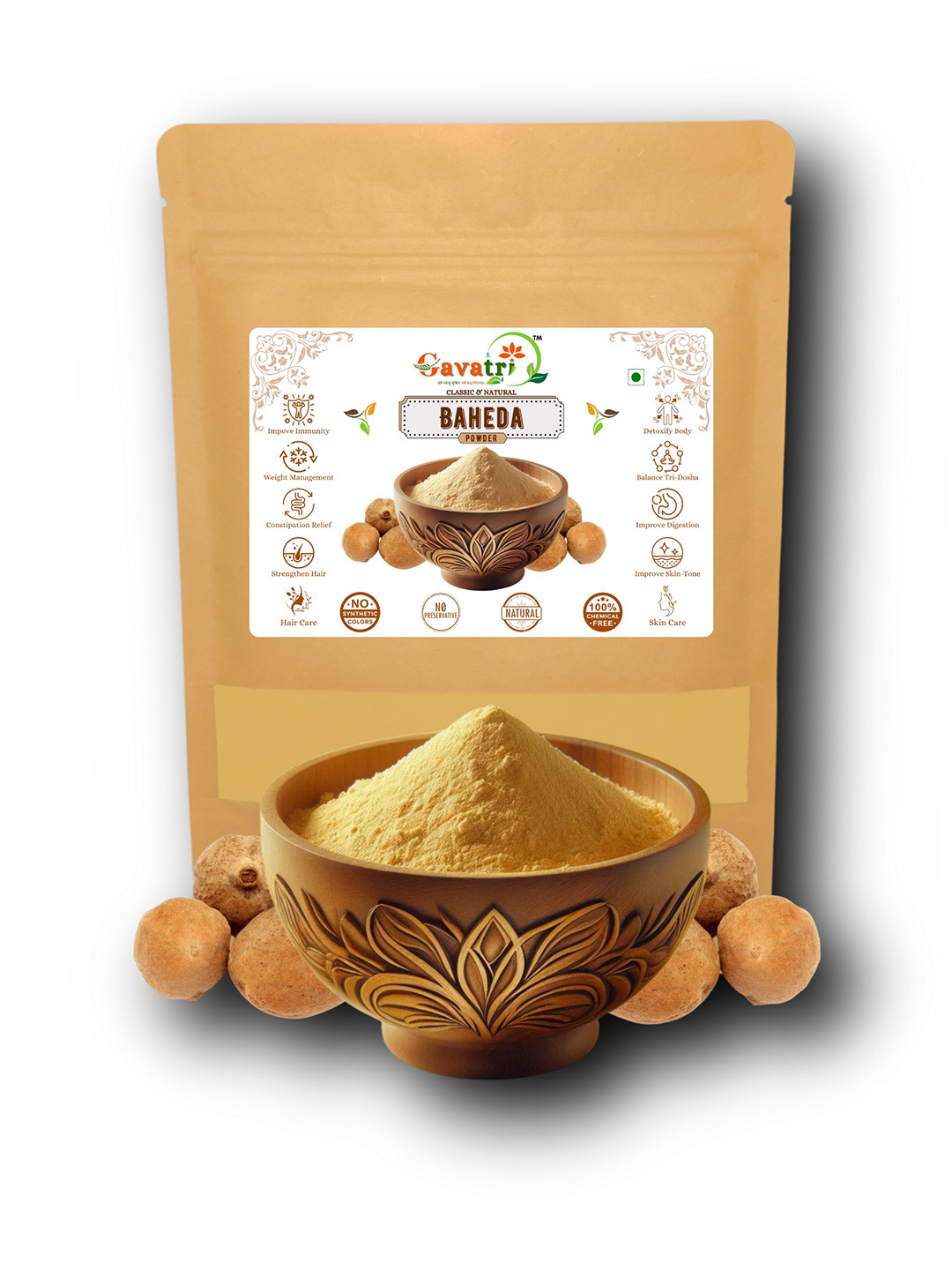 Gavatri Natural Baheda Powder - 500 g