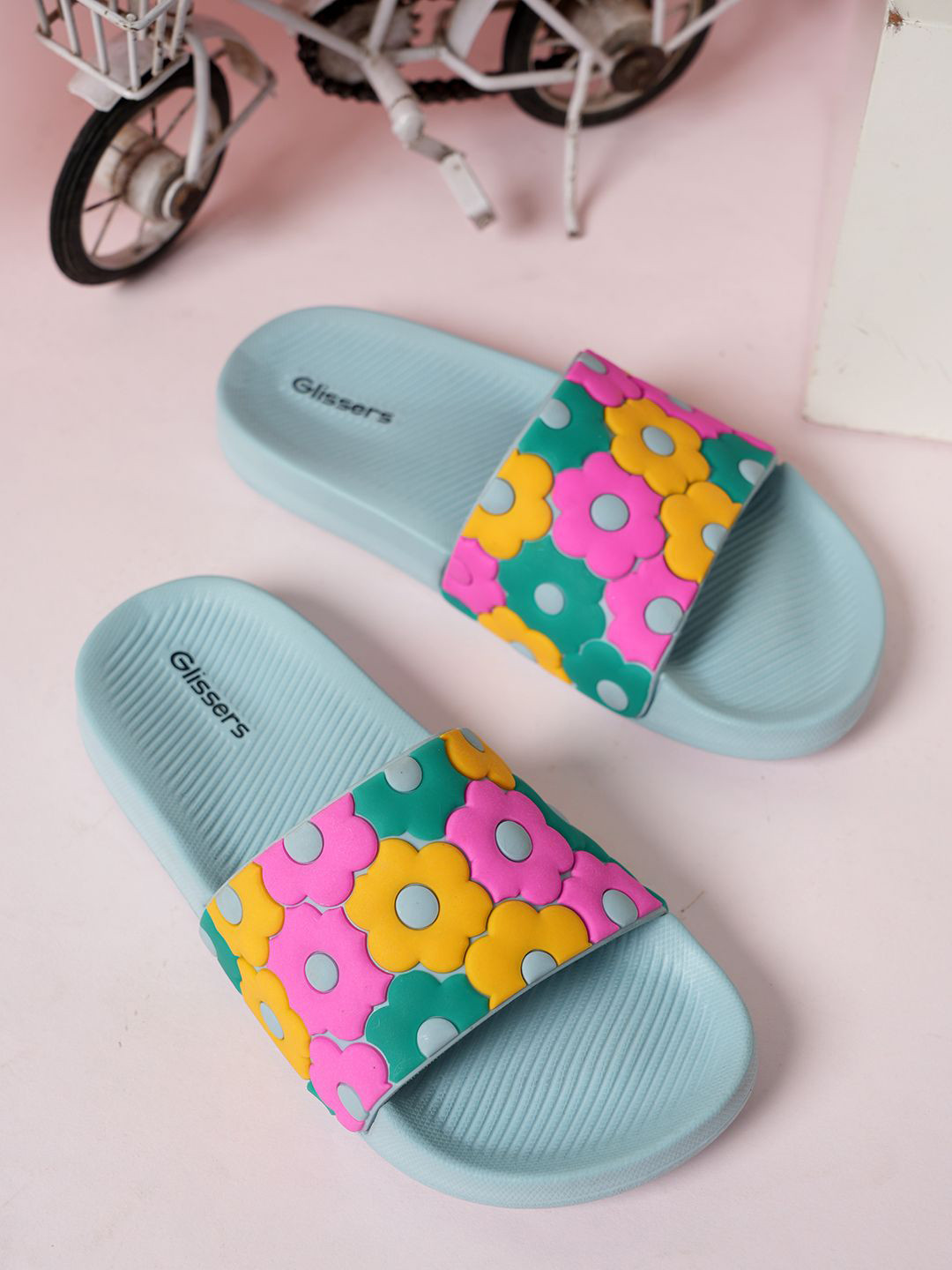 GLISSERS Unisex Kids Flowers Rubber Slip-On
