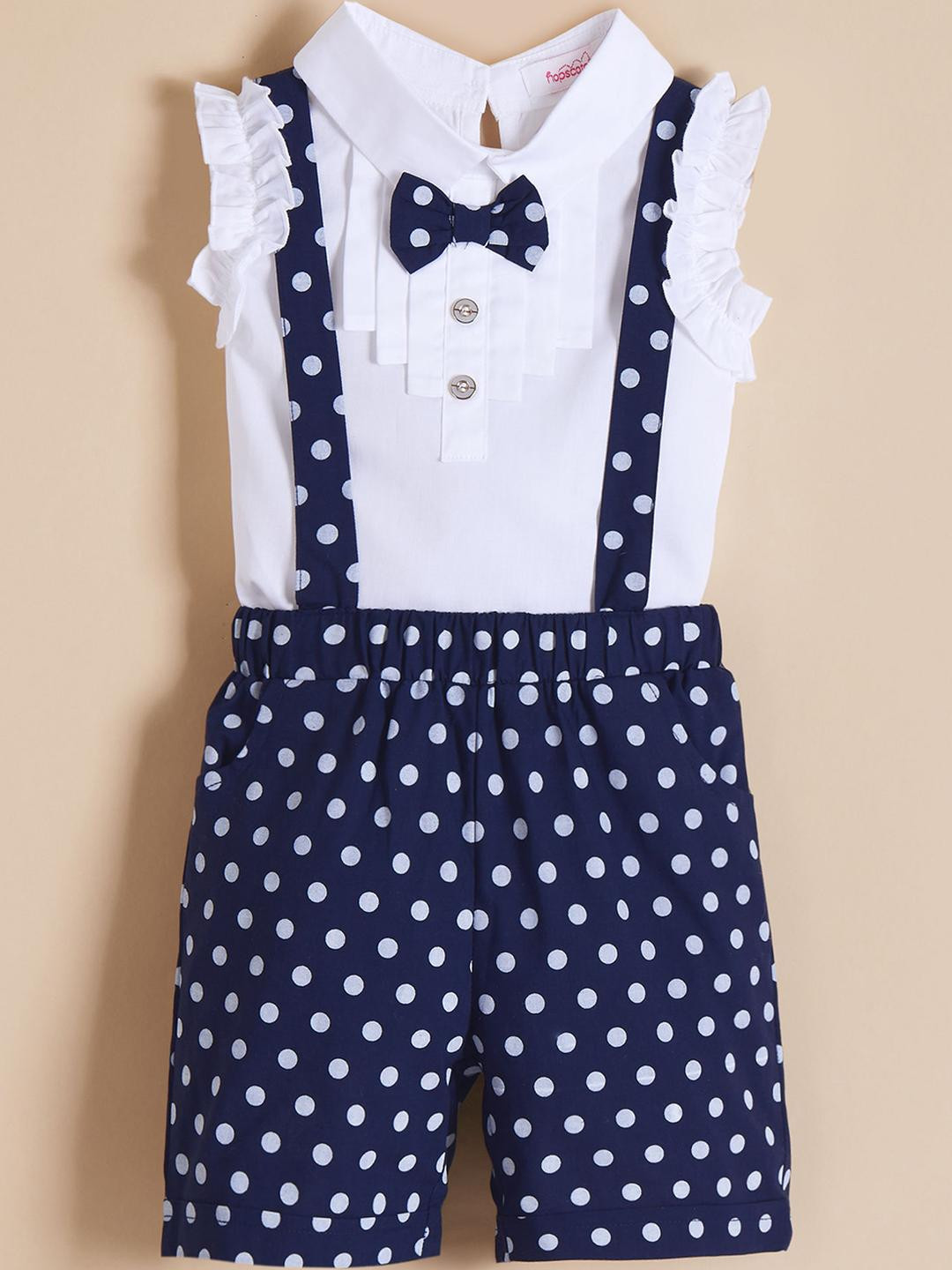 Hopscotch Girls 2 Piece Cotton Top & Suspender Shorts