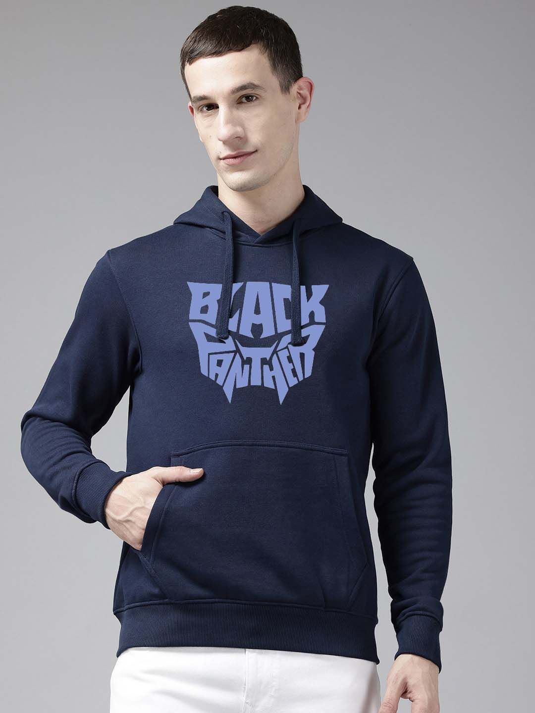Organic Chics Men Typography Printed Hooded Pullover