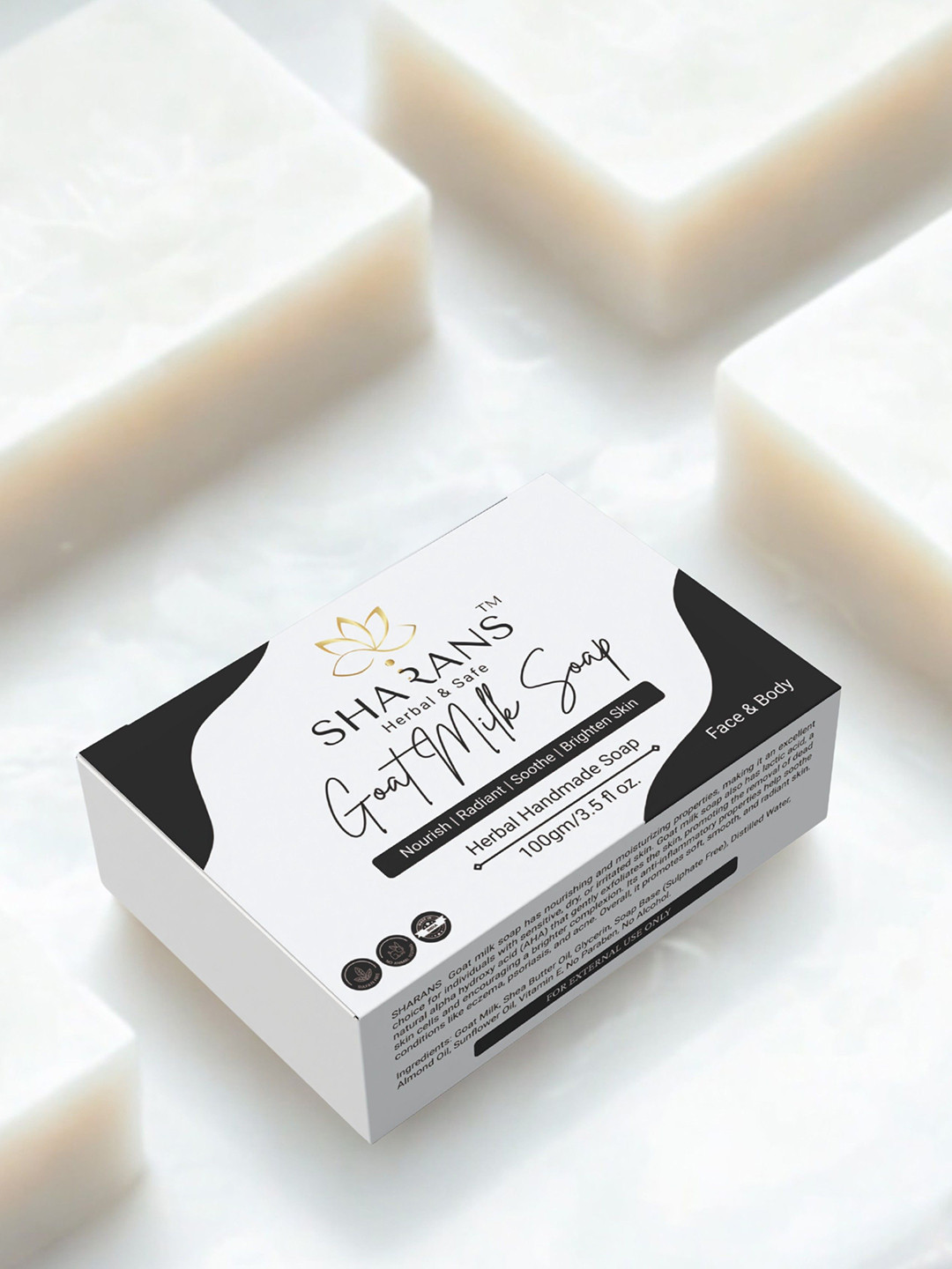 Sharans Set Of 6 Goat Milk Soap- 100 g Each