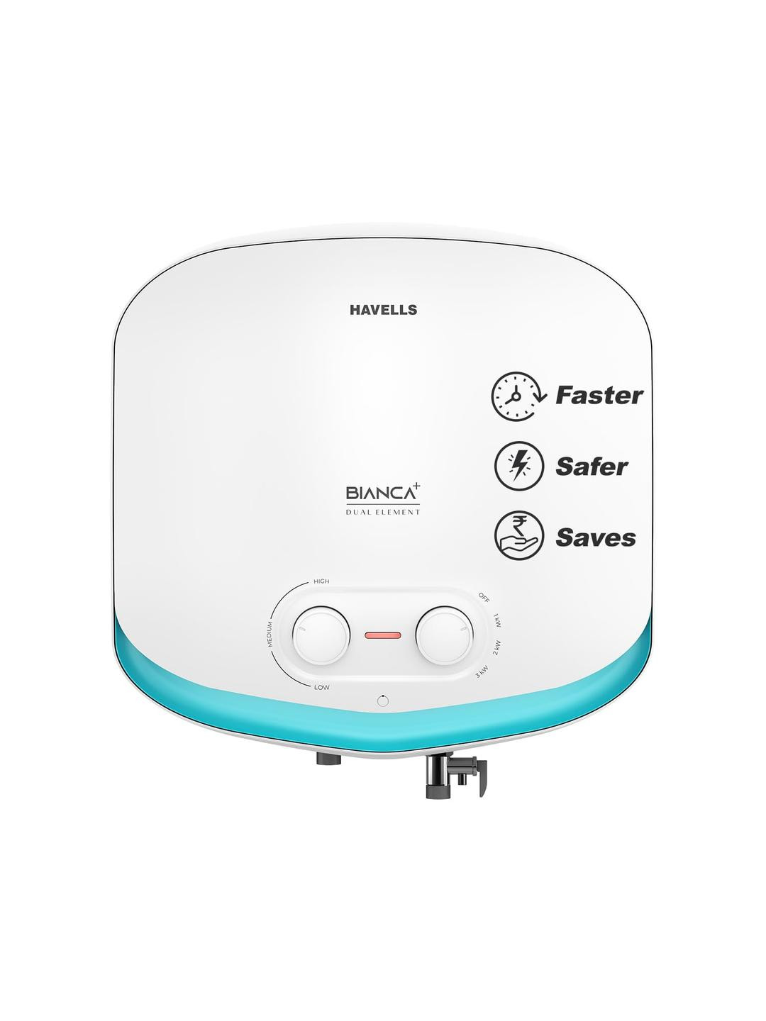 Havells White & Blue Polymer Storage Water Heater - 25L