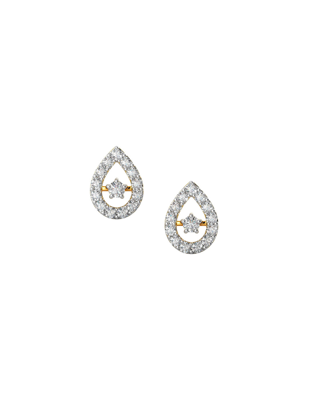 Joyalukkas Girls 18Kt Gold Natural Drop Design Earrings Diamond  -1.59 g