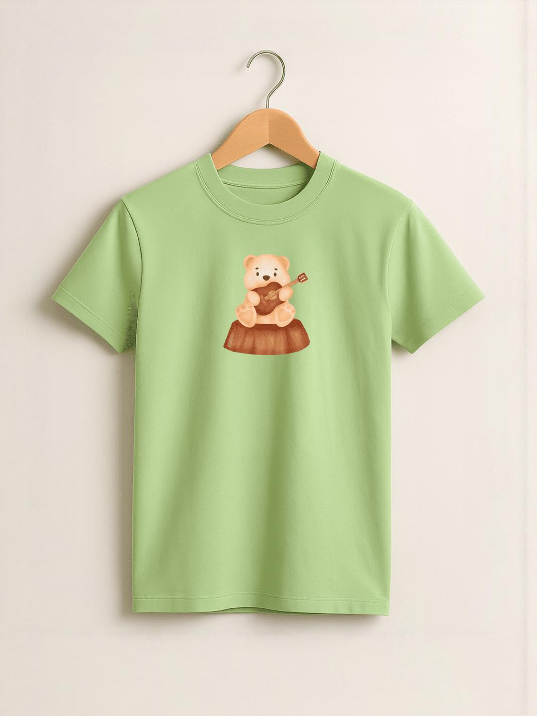 KIDAROO Unisex Kids Green Printed T-shirt