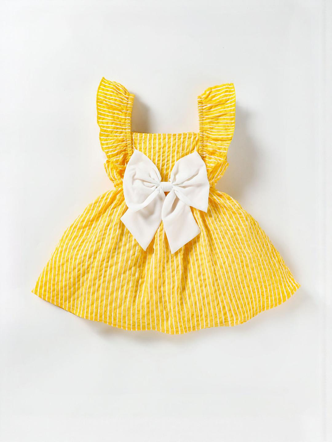 Hopscotch Girls Polyester Striped Dresses