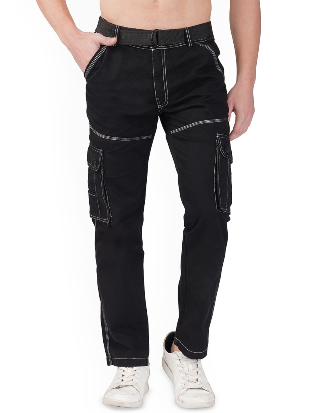 Urban Legends Men Mid-Rise Easy Wash Cargos Trousers