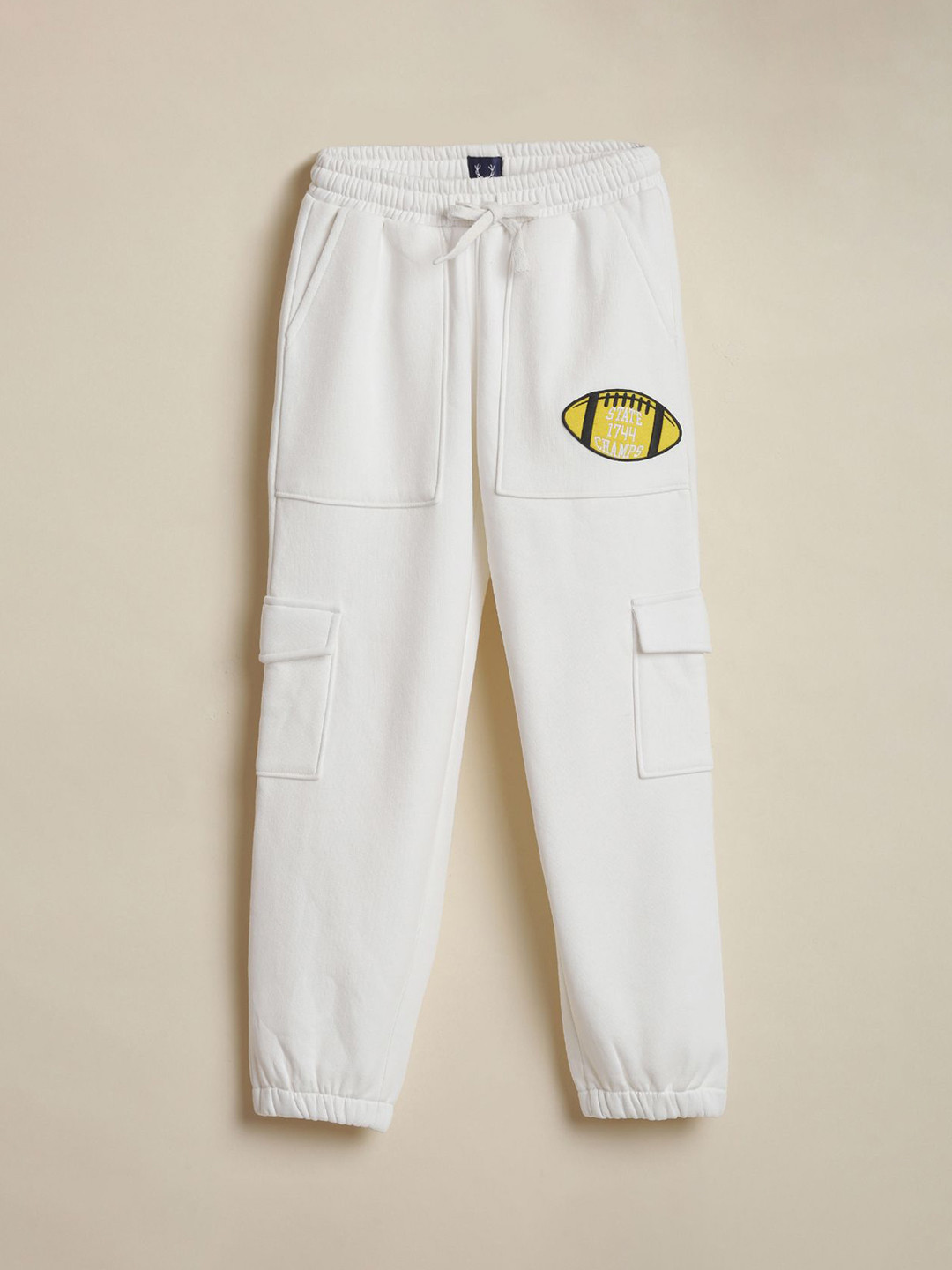 Allen Solly JuniorBoys Embroidered Cargo Joggers Track Pants