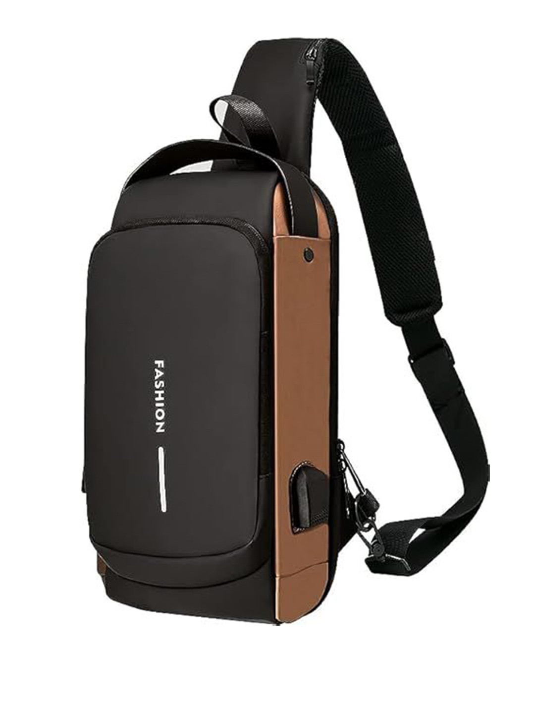 AUGEN Men Solid Business Crossbody Backpack with USB Charging Port