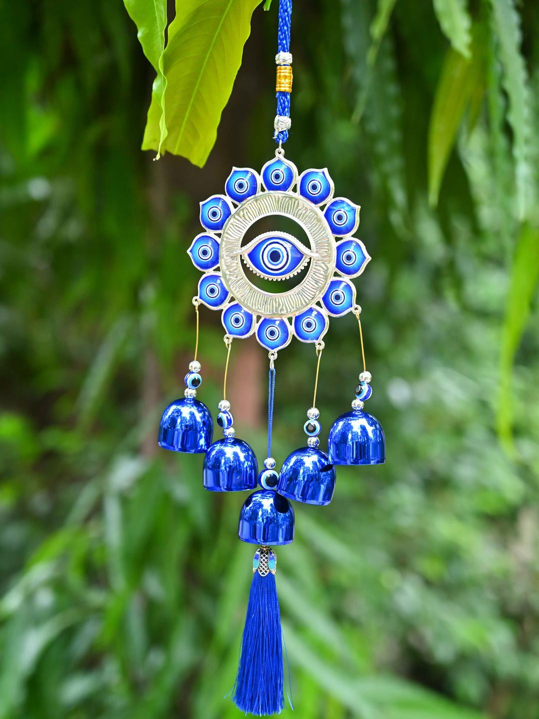 HINDCRAFT  Pack of 1 Evil Eye Hanging Windchimes