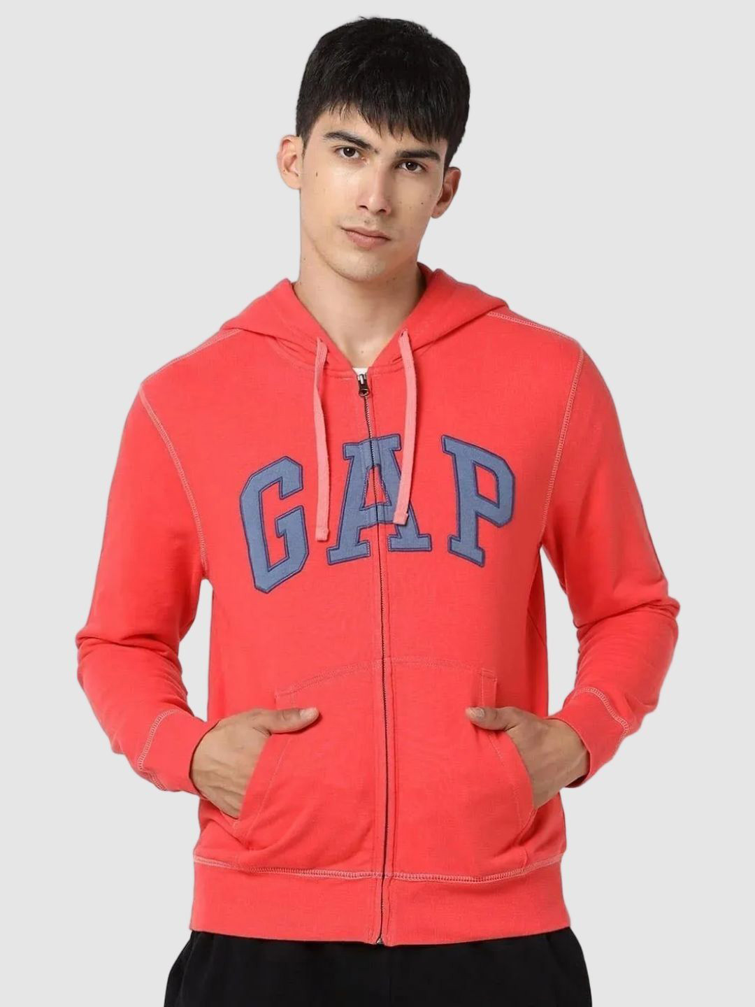 GAP Men Cozy Loago Printed Hooded Sweatshirt