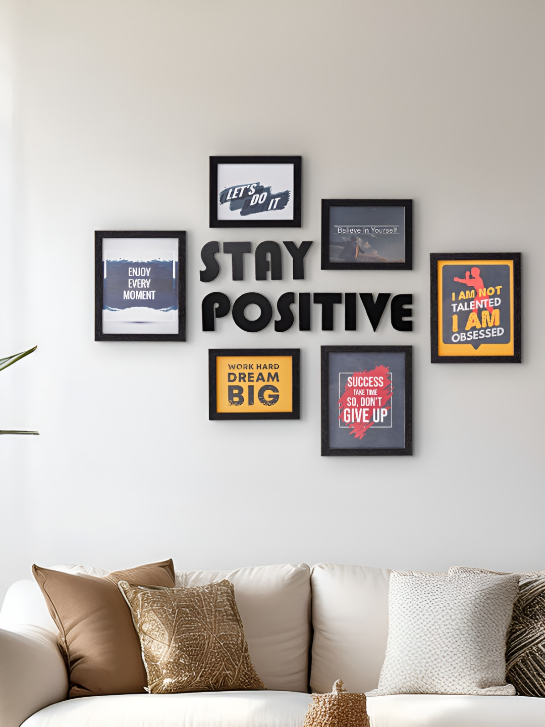 Home Centre Black 8 to 12 Pieces Plastic Wall Photo Frames