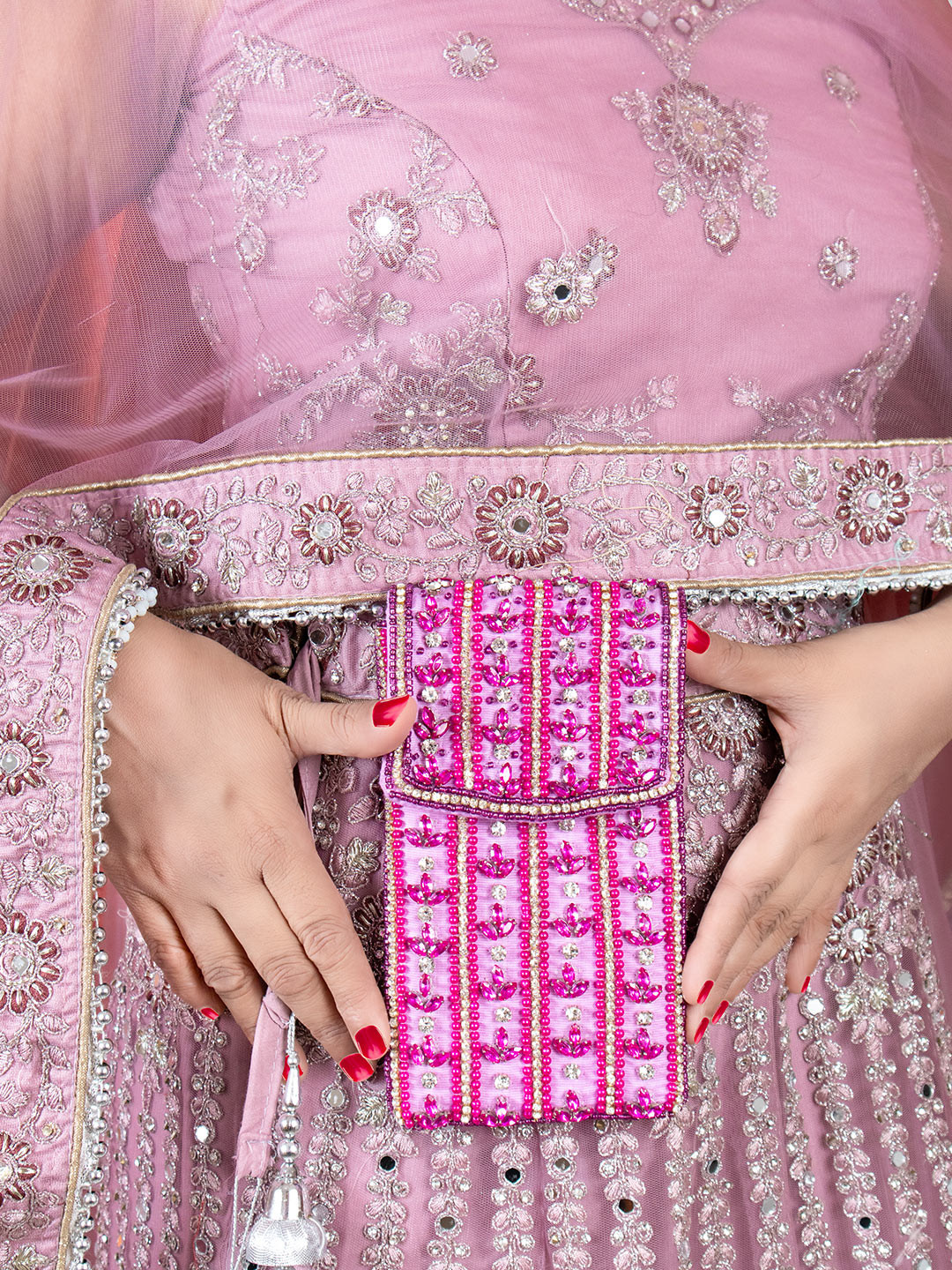 Kaarnis Magenta Elegance Ornament Mobile Bag