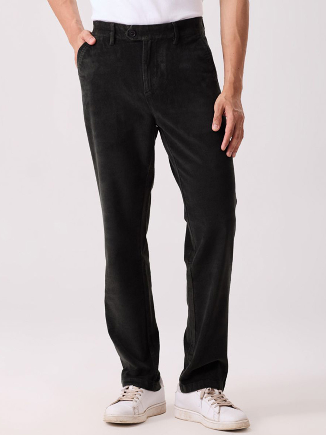 MH&Y Men Comfort Corduroy Relaxed Fit  Chino Trouser