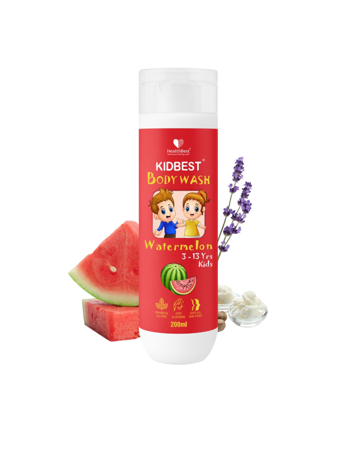 HealthBest Kids Refreshing Top To Toe Body Wash - 200 ml