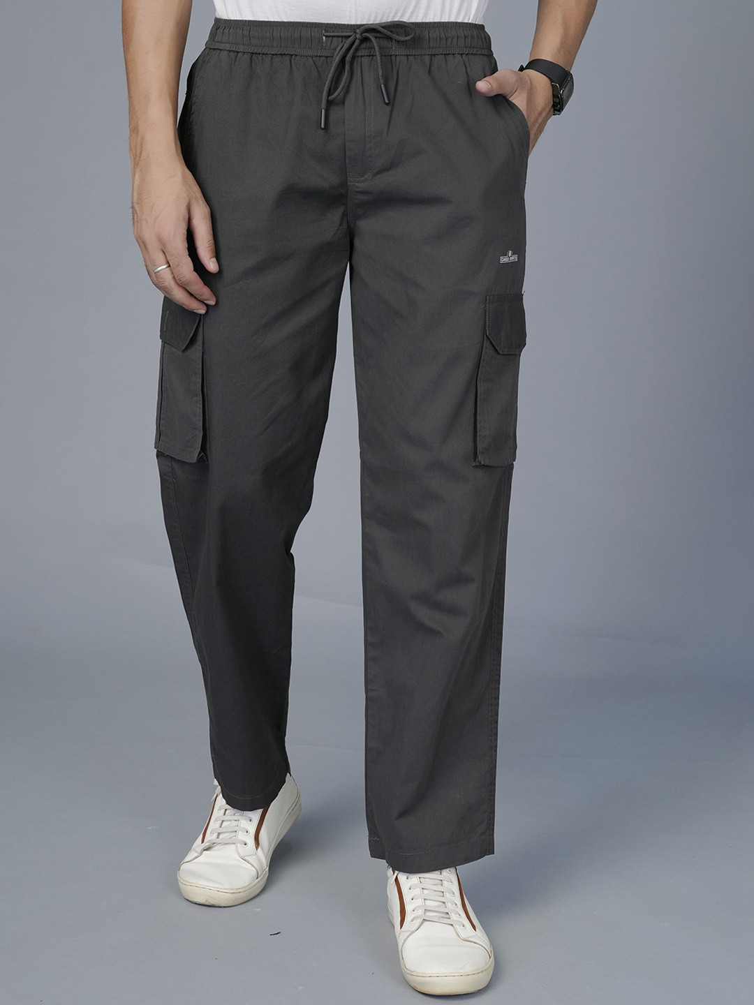 Cargo Sports Men Relaxed Mid-Rise Cargos Trouser