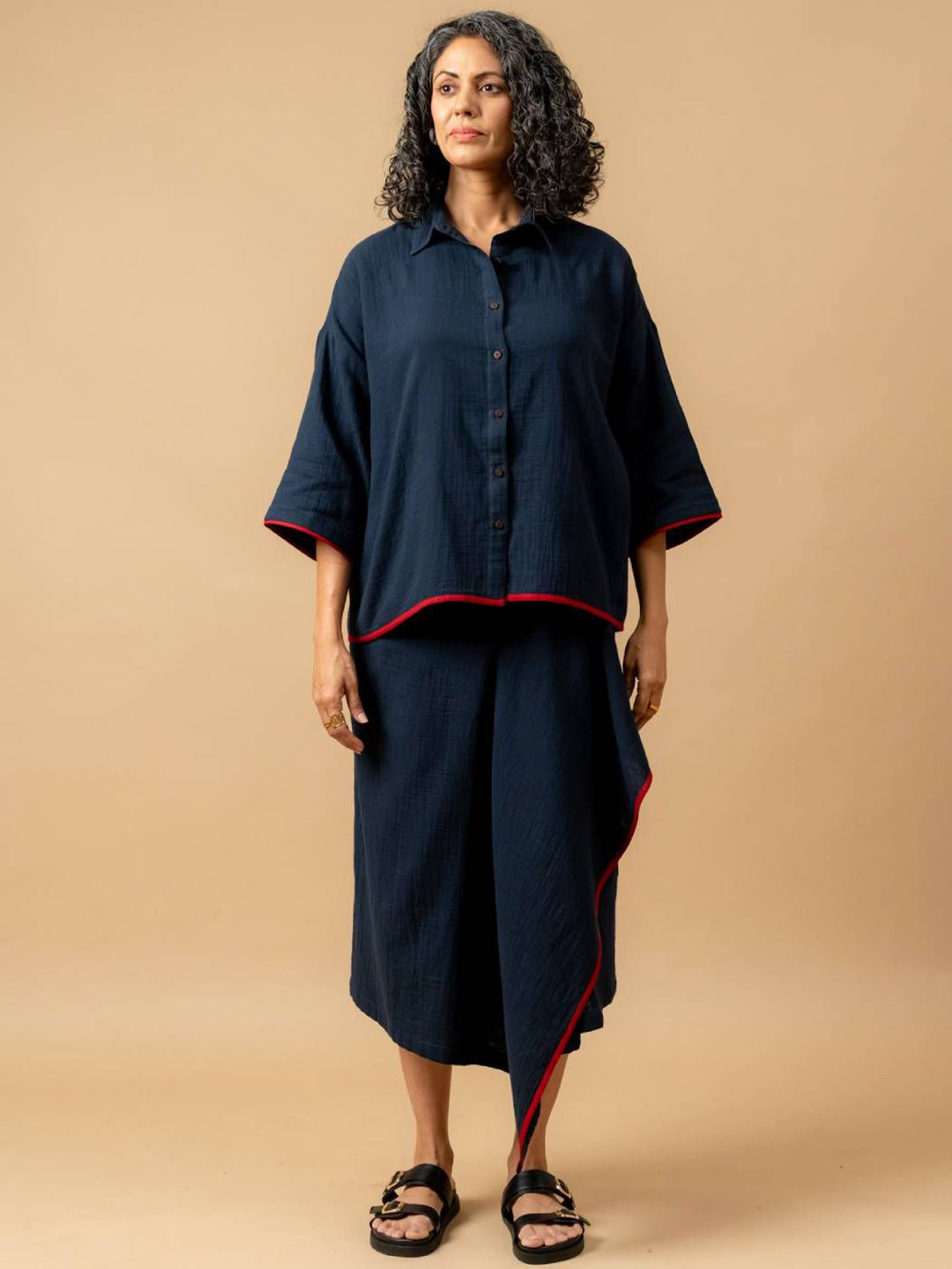Doodlage Women Shirin Organic Cotton Midi Skirt