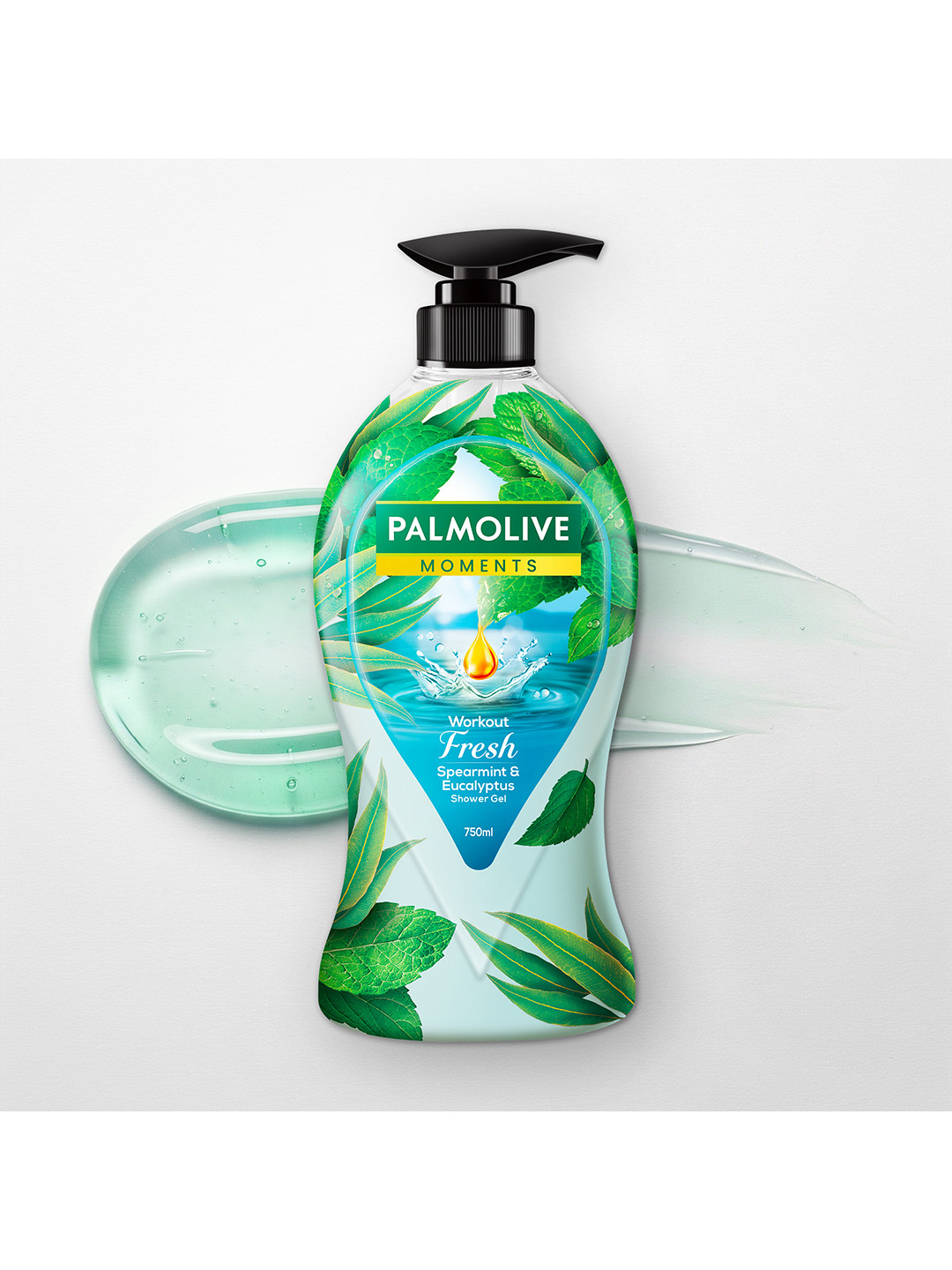 Palmolive Moments Workout Fresh Shower Gel with Spearmint & Eucalyptus - 750 ml