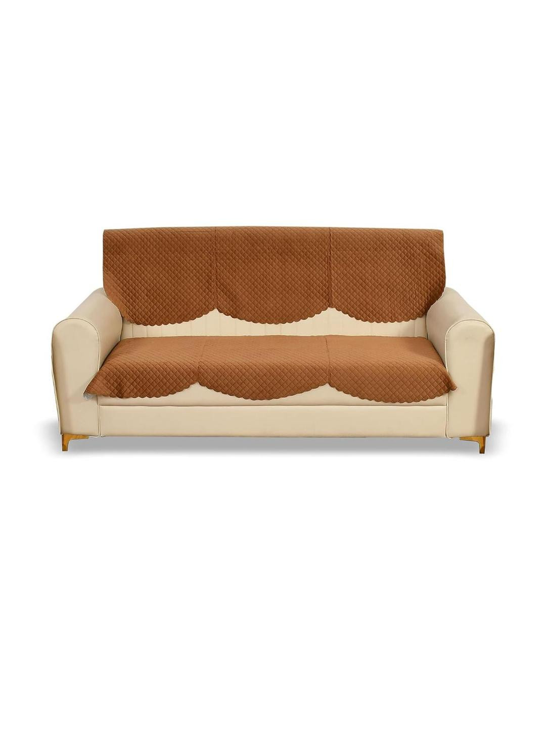 Myntra Elegant Homes 2 Piece Multicoloured 3 seater  maximum comfort velvet sofa cover