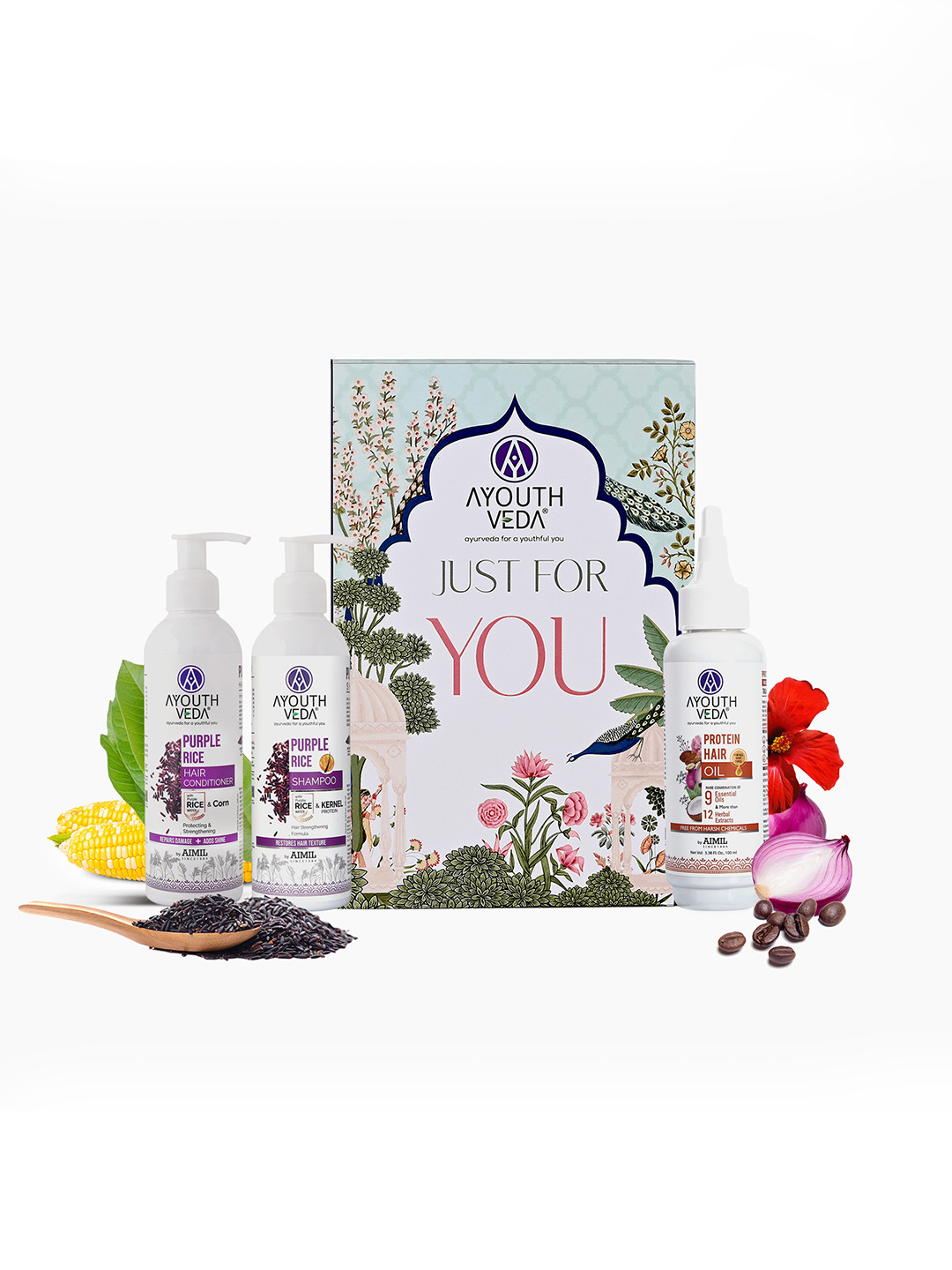 AYOUTHVEDA Festive Shine Hair Care Gift Set for Healthy Hair