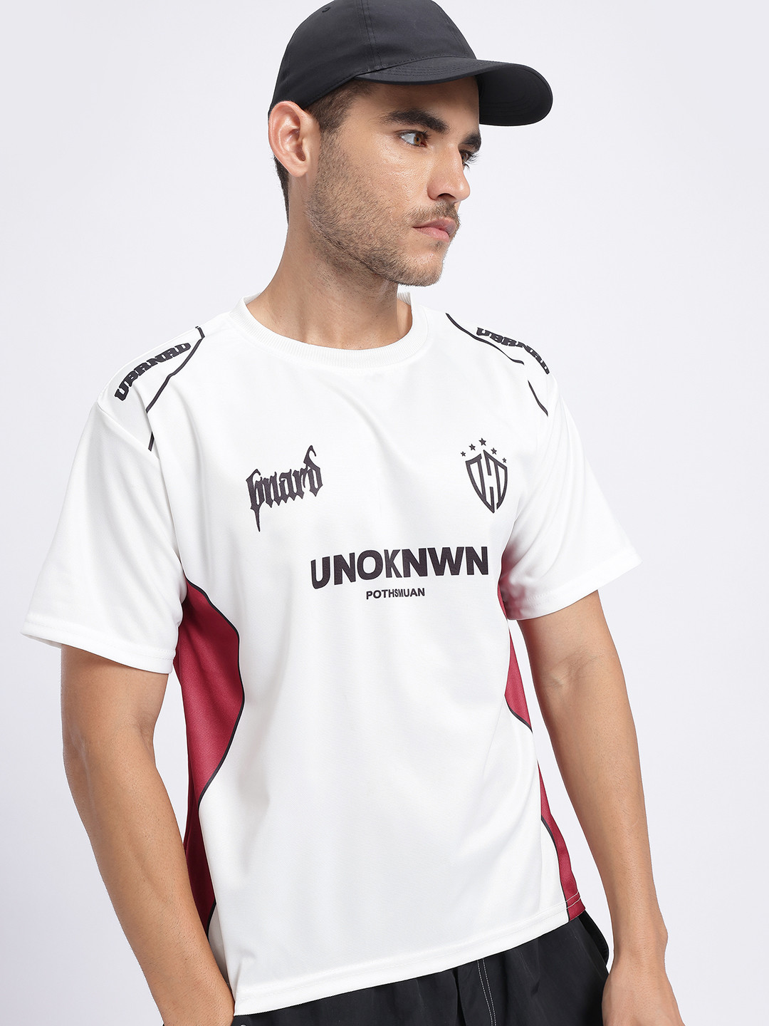 StyleCast x Revolte Typography Print Varsity T-shirt