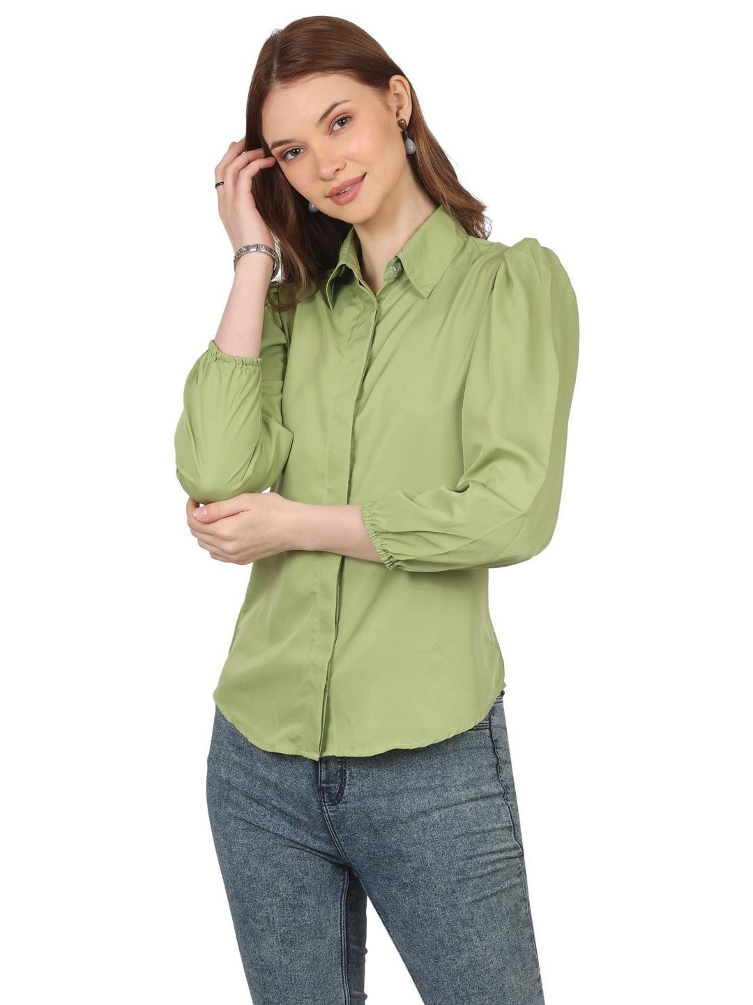 MJ LIFE STYLE Women Crepe Casual Shirts