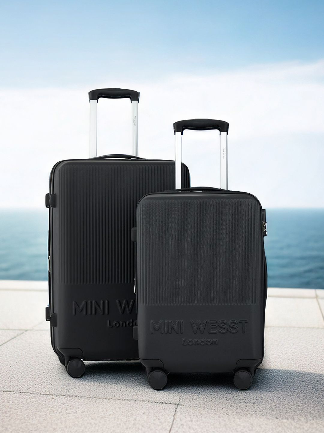 Mini west london Set Of 2 Textured Hard-Sided Trolley Bags