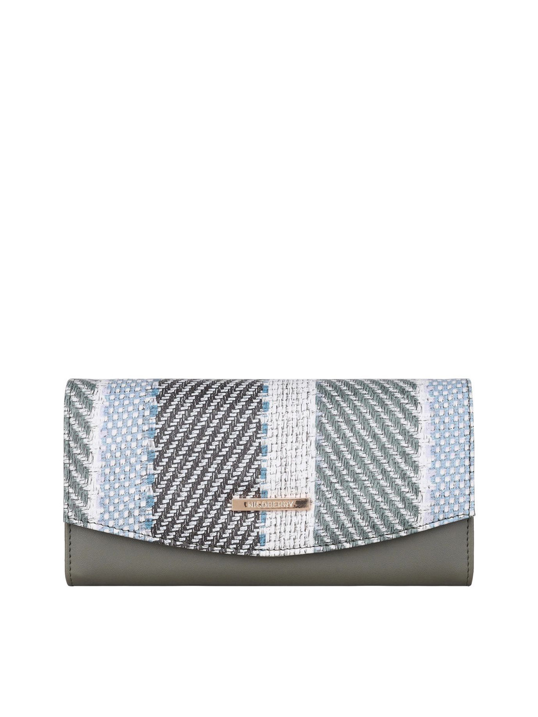 Nicoberry Striped Envelope Clutch