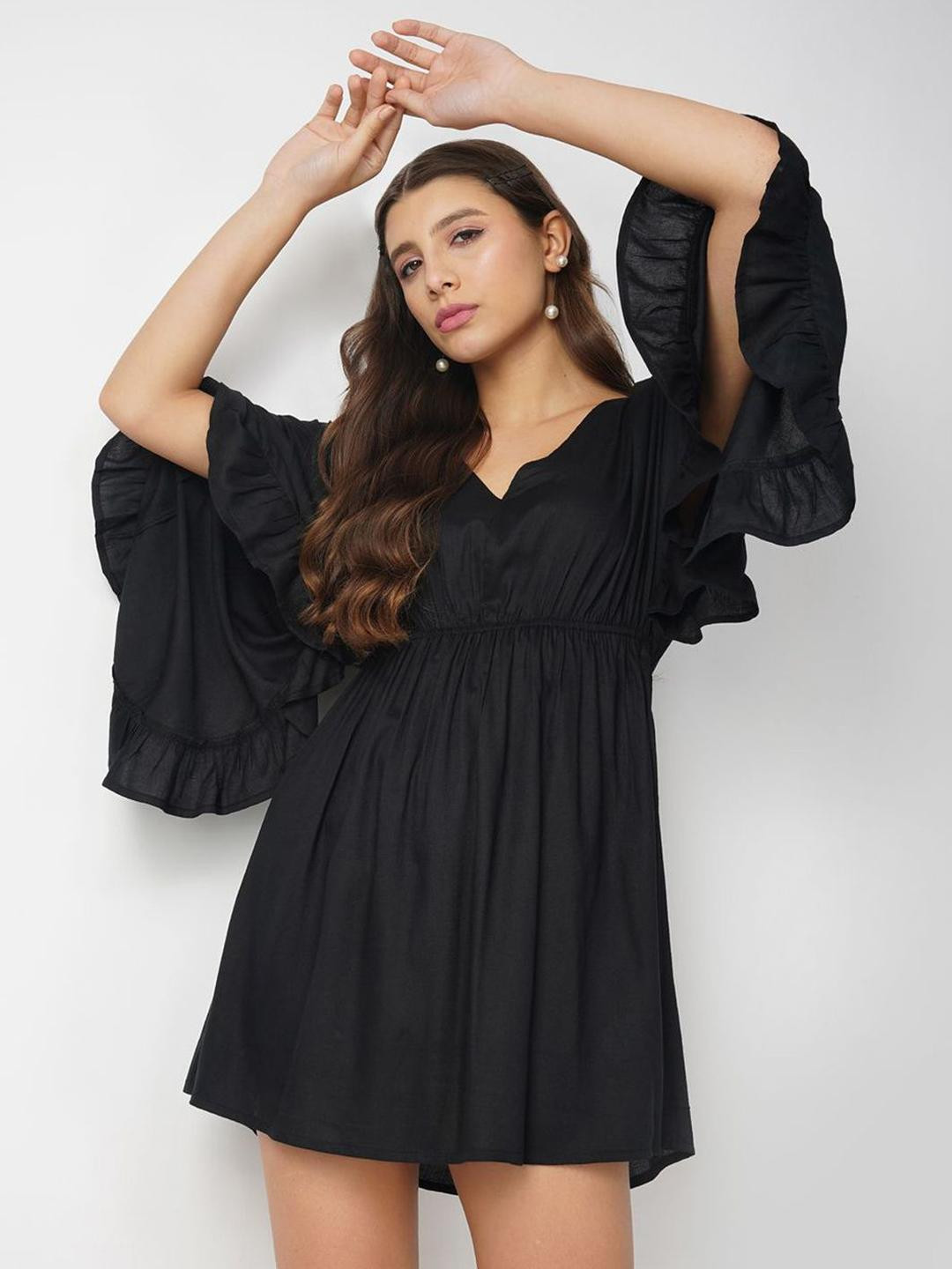 HERE&NOW Women Viscose Rayon Fit and Flare Dresses